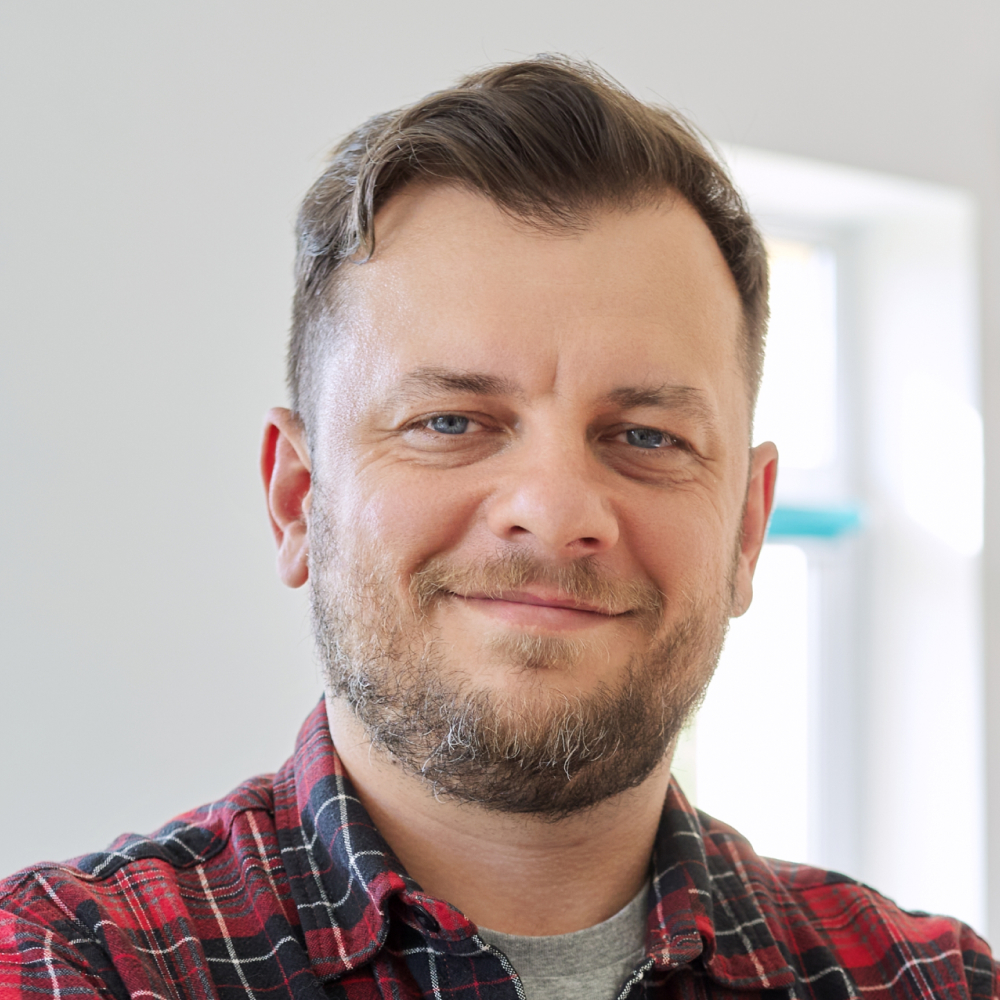 Portrait Of Confident Middle Aged Man Smiling Male LEMXYL7